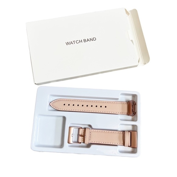 Other - Fitbit Charge 3 Pink Rose Gold Leather Watch Band